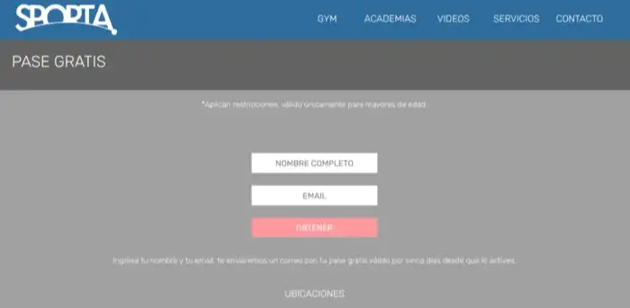 Sporta Gym screenshot